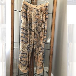 Boho FREE PEOPLE mixed media pants